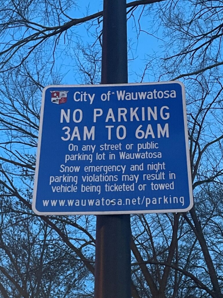 a sign about overnight parking